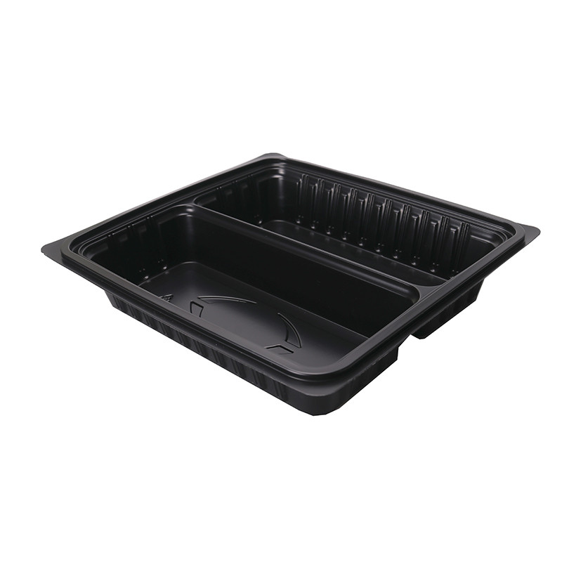 BOPS cover black square two grid fast food box