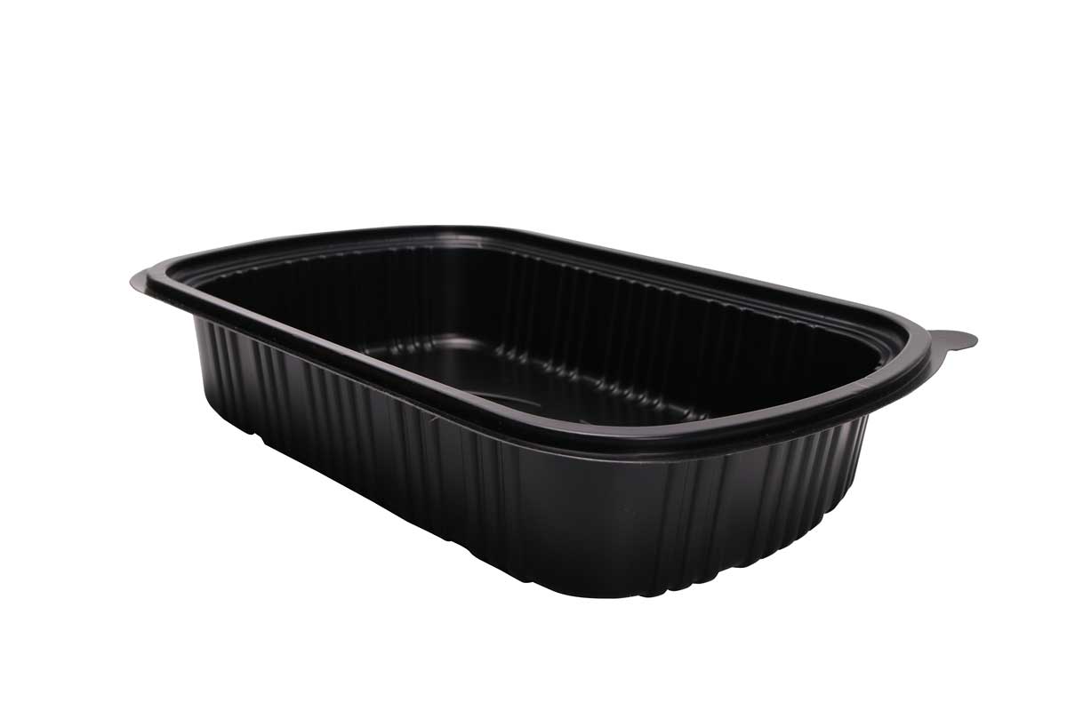BOPS cover black oval fast food box
