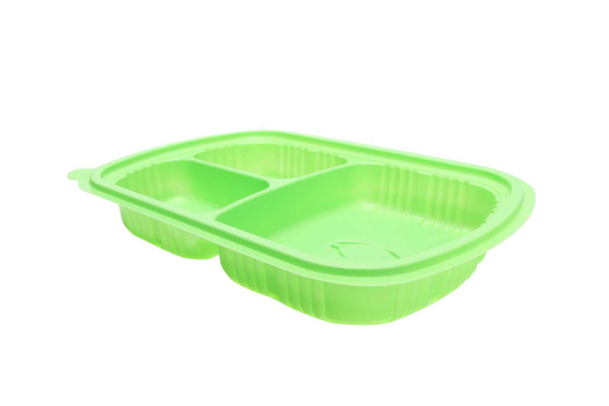 BOPS cover black oval three grid fast food box